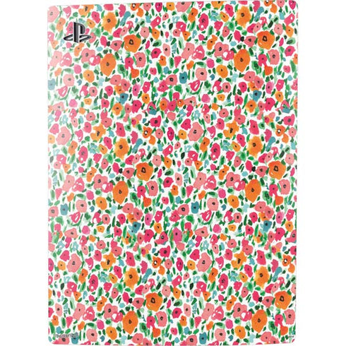 Bouffants and Broken Hearts Watercolor Floral PS5 Digital Edition Console Skin